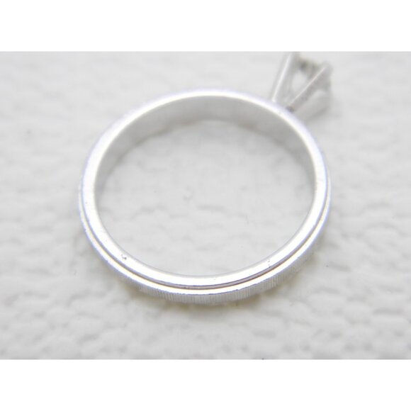 VTG 18k H.G.E. White Gold Clear Rhinestone CZ Solitaire Ring Size 5.75 - Picture 4 of 4